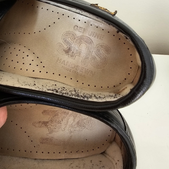 SAS Black Leather Lace-Up Shoes Size 8 Hand Sewn Siesta Comfort Loafer - Picture 3 of 6